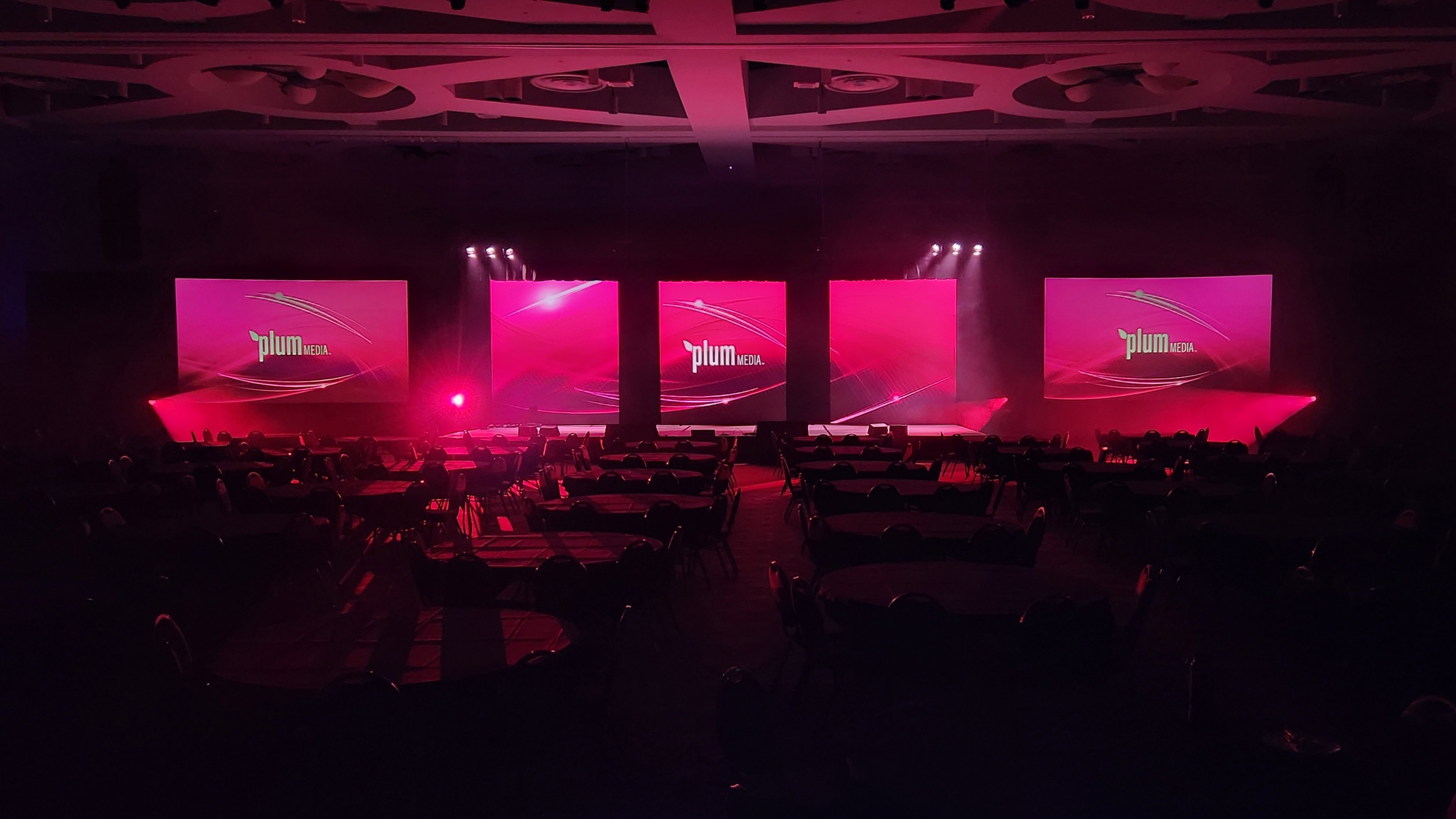 Large Annual Meeting with LED Screenes