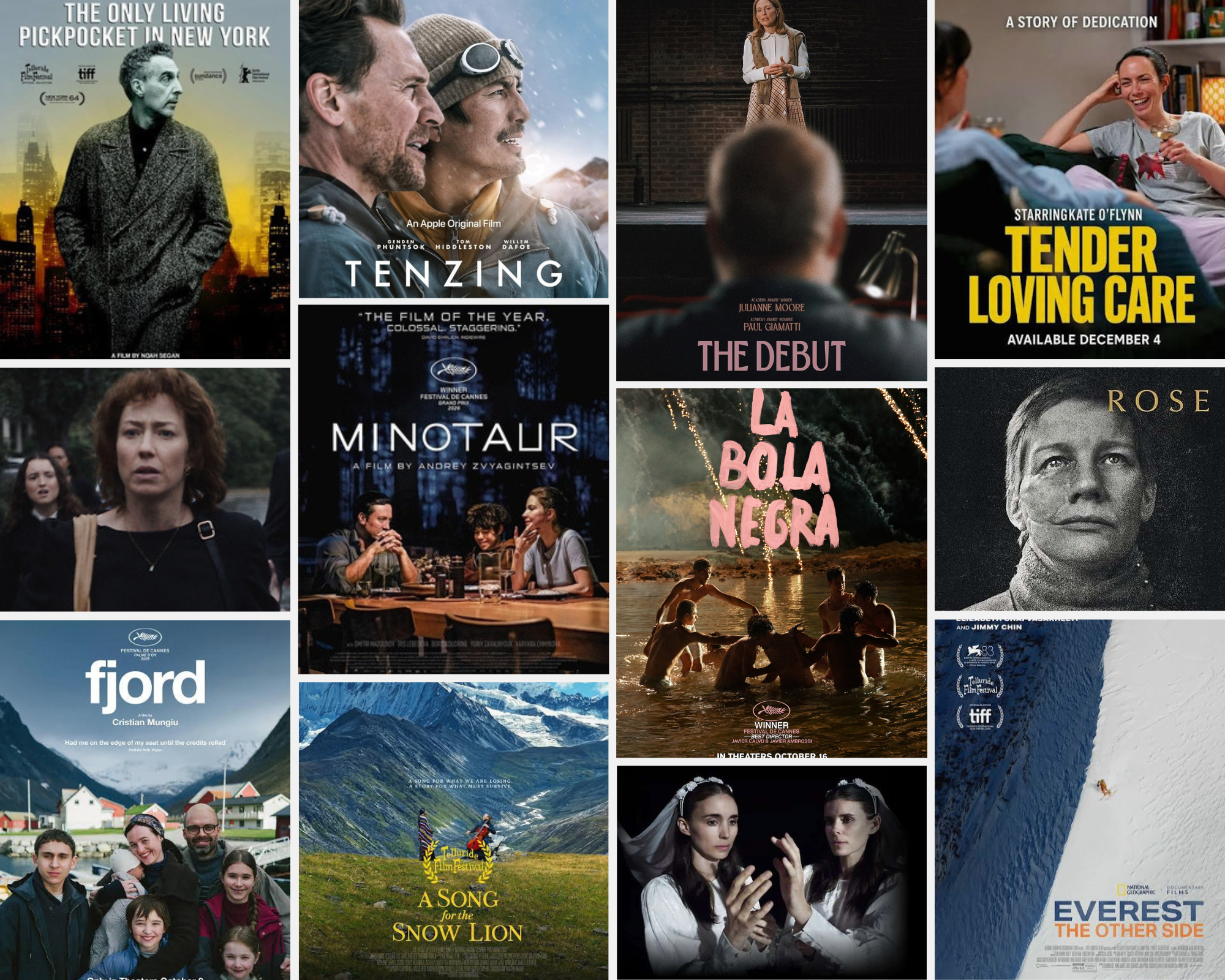 Telluride Film Festival films watched by Evan