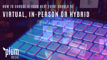 How to choose if your next event should be in-person, virtual or hybrid