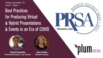 Plum Media to present session on virtual and hybrid events during PRSA Midwest District Conference.