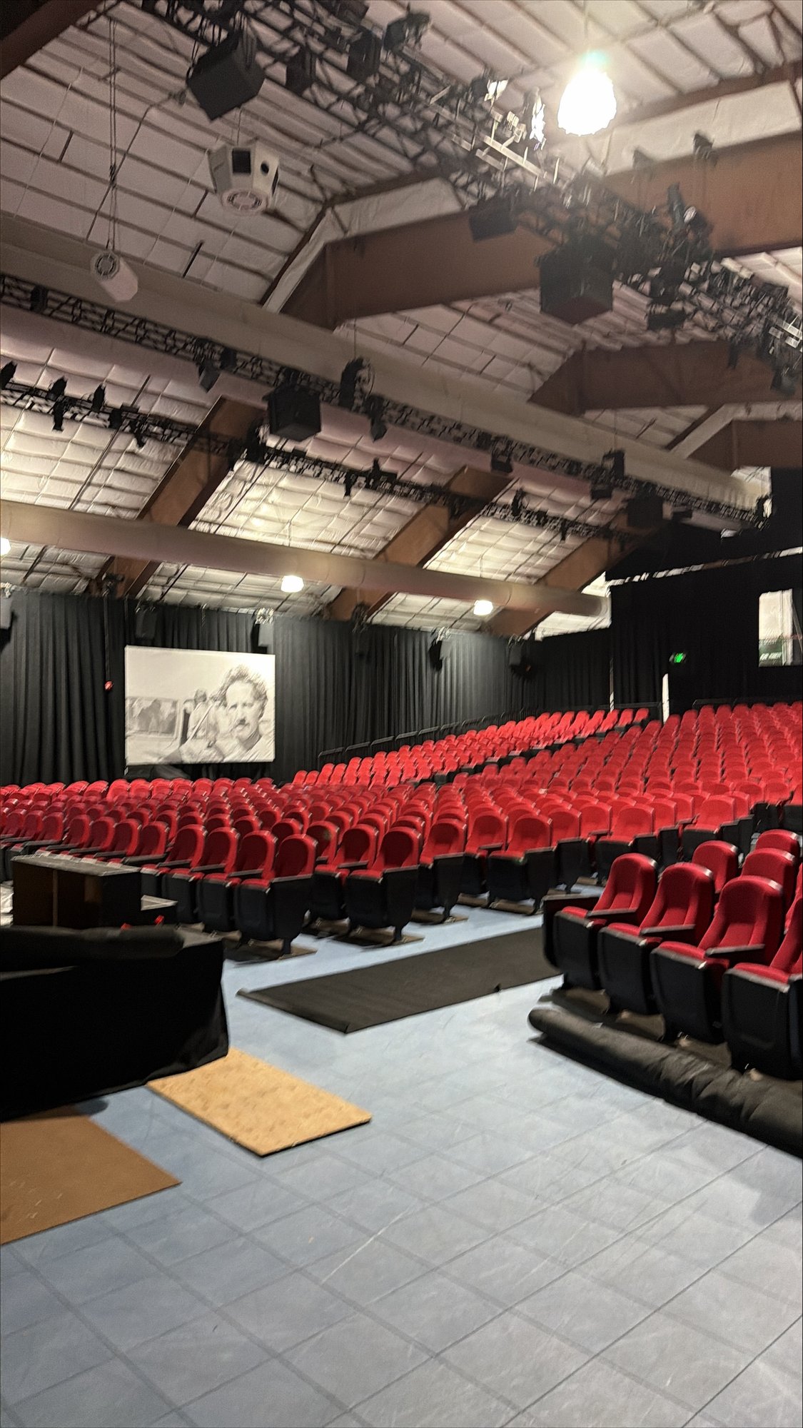 The seats are in