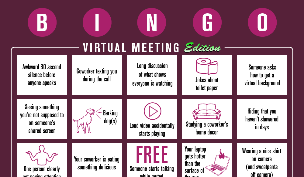 virtual meeting bingo plum media