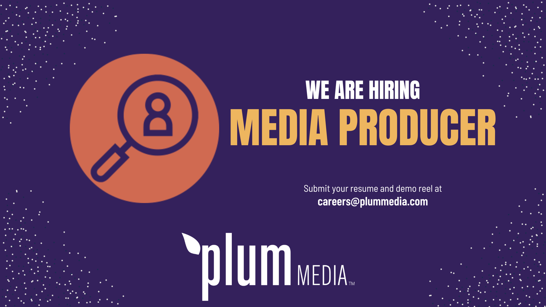 Now Hiring media producer